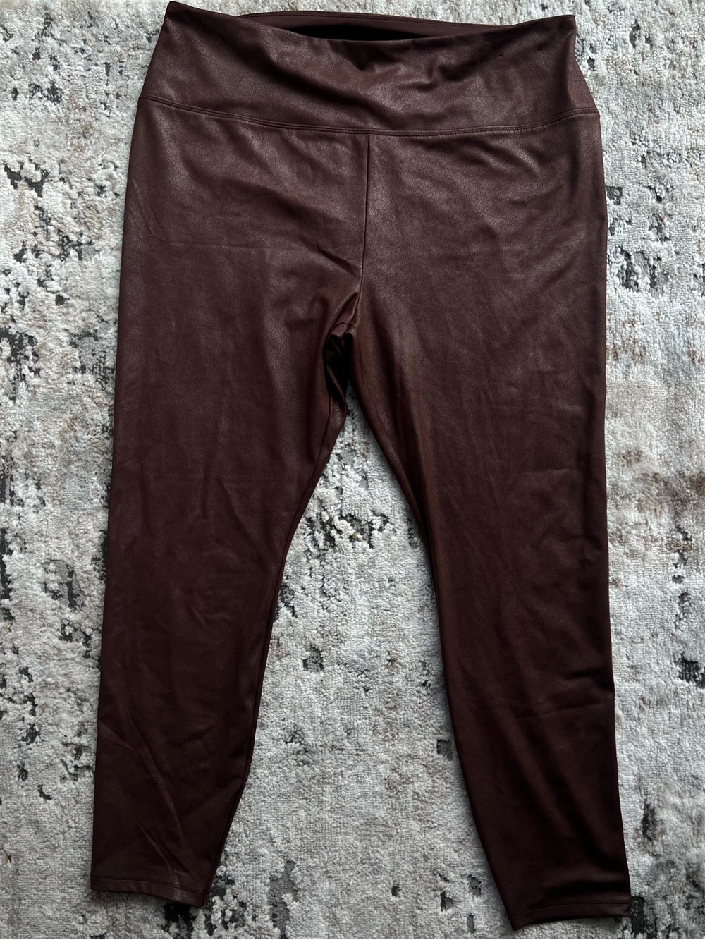 Simply Vera Vera Wang Brown Faux-Leather Kids Leggings